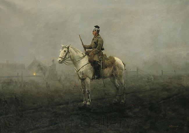Antoni Piotrowski Lurking in fog Norge oil painting art